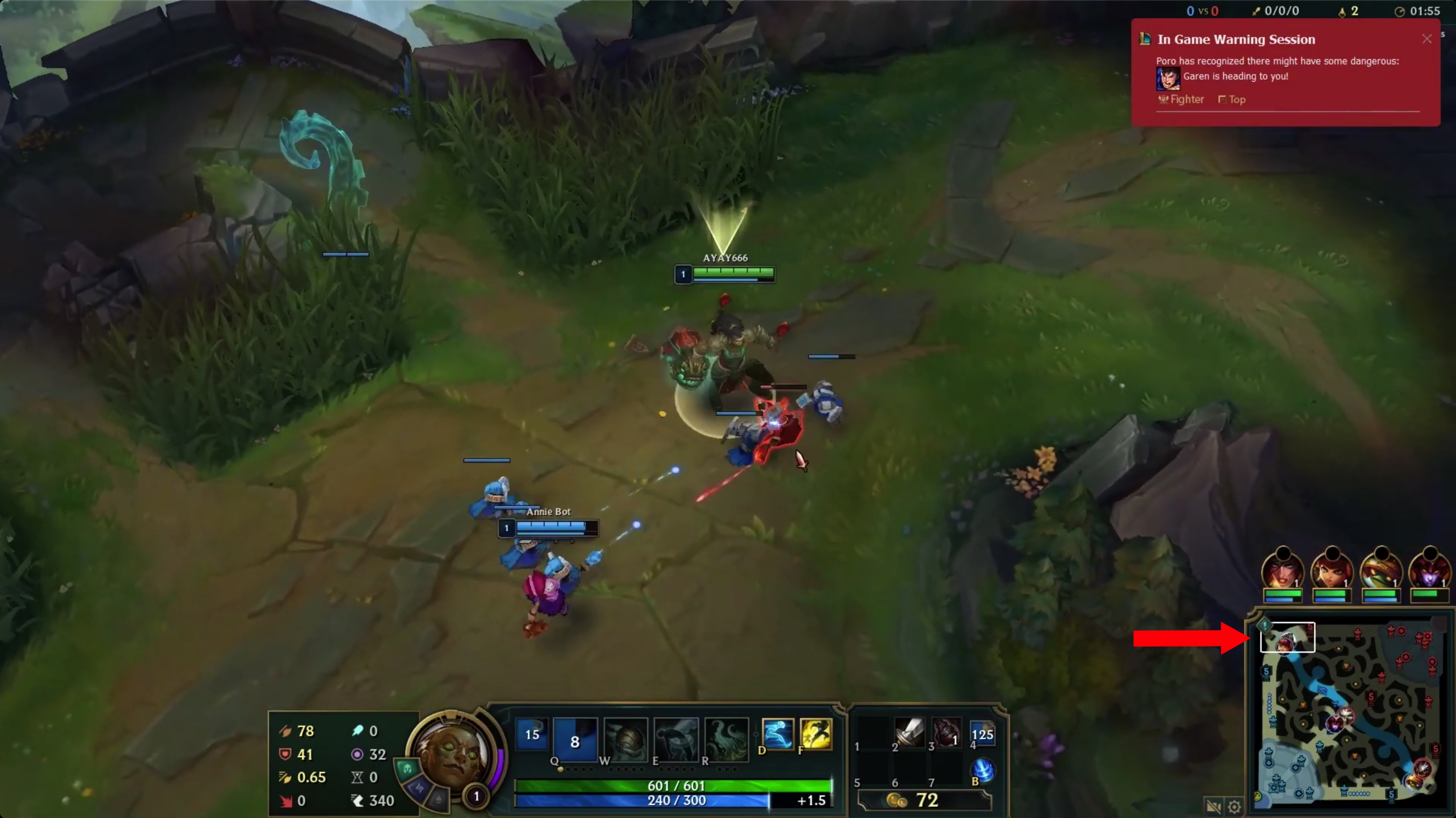 Enemy Gank Warning