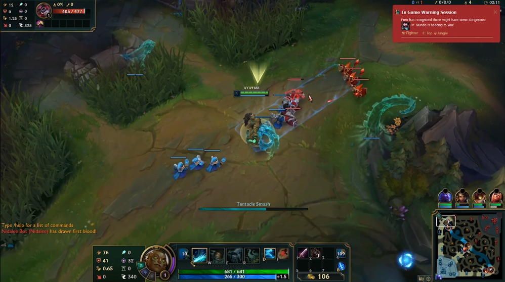 Figure5: Enemy Gank Warning